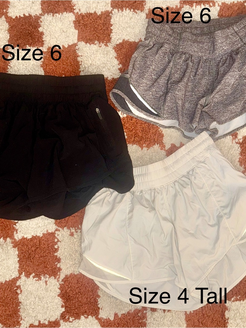 lululemon athletica Women's Athletic Shorts - Black, Gray, White bundle